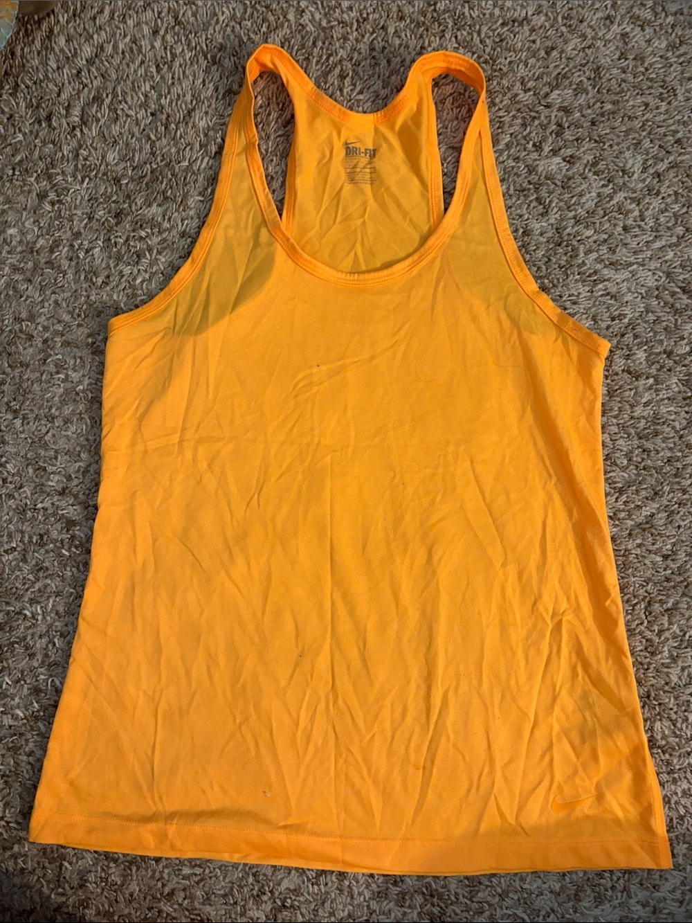 Nike Women's Bright Orange Athletic Racerback Tank
